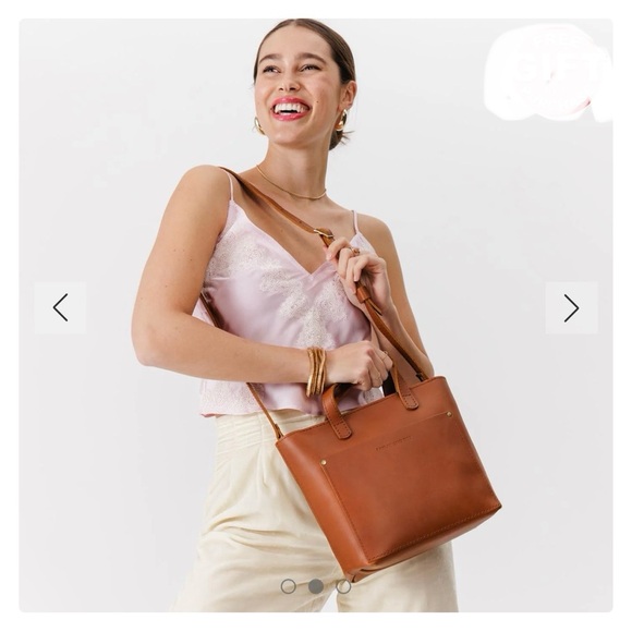 Portland Leather Mini Crossbody Tote - Picture 7 of 15